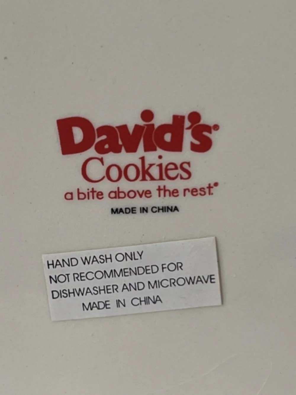 David's Cookies White Black & Gold Ribbon Purse Ceramic Cookie Jar Handbag